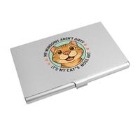 Azeeda 'My Windows aren't Dirty It's My Cats Nose Art' Business Card Holder/Credit Card Wallet (CH00048319)