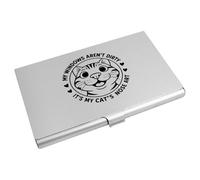 Azeeda 'My Windows aren't Dirty It's My Cats Nose Art' Business Card Holder/Credit Card Wallet (CH00048318)