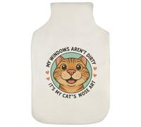 Azeeda 'My Windows aren't Dirty It's My Cats Nose Art' Hot Water Bottle Cover (HW00042580)