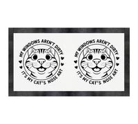 Azeeda 'My Windows Aren't Dirty It's My Cats Nose Art' Pet Feeding Mat (PM00030919)