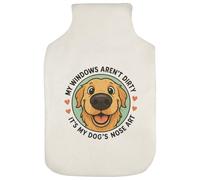 Azeeda 'My Windows aren't Dirty It's My Dogs Nose Art' Hot Water Bottle Cover (HW00042516)