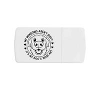 Azeeda 'My Windows aren't Dirty It's My Dogs Nose Art' Pill Box with Tablet Splitter (PI00035960)