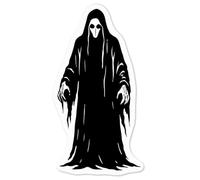 Azeeda 'Mysterious Grim Reaper Spectral Figure' White Premium Vinyl Decal Sticker - Waterproof, Durable & Easy to Apply - for Car Bumpers, Windows, Bins & More - Medium (100mm) (DW00176266)