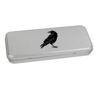 Azeeda 'Mysterious Raven ' Metal Hinged Stationery Tin/Storage Box (TT00312196)