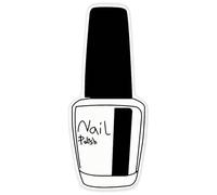 Azeeda 'Nail Polish' Clear Premium Vinyl Decal Stickers - Waterproof, Durable & Easy to Apply - for Car Bumpers, Windows, Bins & More - XXL (720mm) (DC00151826)