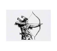 Azeeda 'Native American Archer' Temporary Tattoo - A6 (TO00107805)