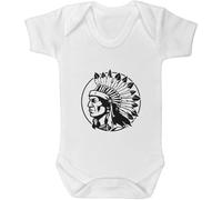 Azeeda 'Native American Chief' Baby Grow/Cotton Bodysuit (GR047180) | One Piece Outfit for Newborns and Infants