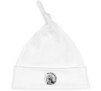 Azeeda 'Native American Chief' Knotted Baby Hat - White (BH00028563) | Soft Beanie for Newborns, Infants, Nursery Wear and Baby Gifts