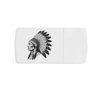 Azeeda 'Native American Chief' Pill Box with Splitter (PI00044463)