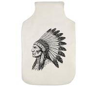 Azeeda 'Native American Chief Side View' Hot Water Bottle Cover (HW00050969)