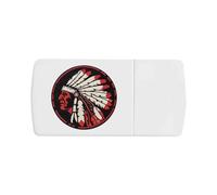 Azeeda 'Native American Chief Side View' Pill Box with Tablet Splitter (PI00037938)