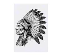 Azeeda 'Native American Chief' Temporary Tattoo - A6 (TO00104547)