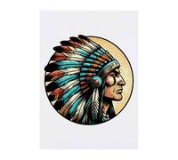 Azeeda 'Native American Chief' Temporary Tattoo - A6 (TO00108355)