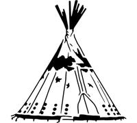 Azeeda 'Native American Tipi' Reusable Stencil - Durable Decorative Template for Painting and Spraying on Walls, Tiles, Wood, Fabric & Craft Projects - XL (A3) (WS00074935)