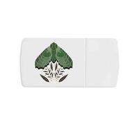 Azeeda 'Natures Green Moth' Pill Box with Tablet Splitter (PI00040635)
