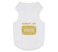 Azeeda 'Naughty But Nice Biscuit' Pet Dog/Cat T-Shirt, L (PT00186063)