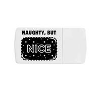 Azeeda 'Naughty But Nice' Pill Box with Tablet Splitter (PI00042917)