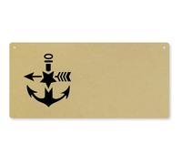 Azeeda 'Nautical Anchor & Star' Door Plaque/Wall Sign (DP00072646)