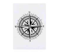 Azeeda 'Nautical Compass Rose' Temporary Tattoo - Water Resistant, Skin-Safe, Non-Toxic Transfer (TO00089823)