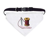 Azeeda 'Needle & Thread' Pet Bandana - White, L (PD00087838)