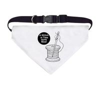 Azeeda 'Needle & Thread' Pet Bandana - White, L (PD00088166)