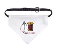 Azeeda 'Needle & Thread' Pet Bandana - White, S (PD00087837)