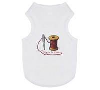 Azeeda 'Needle & Thread' Pet T-Shirt - White, M (PT00199262)