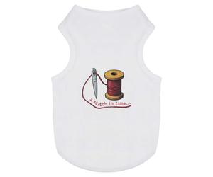 Azeeda 'Needle & Thread' Pet T-Shirt - White, M (PT00199262)