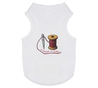 Azeeda 'Needle & Thread' Pet T-Shirt - White, S (PT00199261)