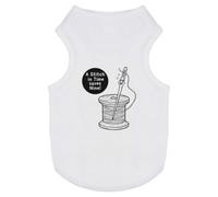 Azeeda 'Needle & Thread' Pet T-Shirt - White, S (PT00199917)
