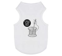 Azeeda 'Needle & Thread' Pet T-Shirt - White, XS (PT00199916)