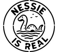 Azeeda 'Nessie is Real' Reusable Stencil - Durable Decorative Template for Painting and Spraying on Walls, Tiles, Wood, Fabric & Craft Projects - S (A6) (WS00071142)