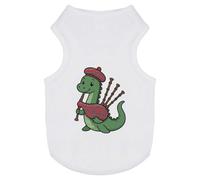 Azeeda 'Nessie Playing Bagpipes' Pet Dog/Cat T-Shirt, L (PT00169043)