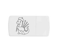 Azeeda 'Nessie Playing Bagpipes' Pill Box with Tablet Splitter (PI00038658)