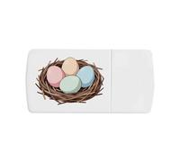 Azeeda 'Nest with Easter Eggs' Pill Box with Tablet Splitter (PI00041679)