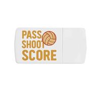 Azeeda 'Netball Pass Shoot Score' Pill Box with Tablet Splitter (PI00036331)