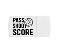 Azeeda 'Netball Pass Shoot Score' Pill Box with Tablet Splitter (PI00036332)