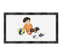 Azeeda 'Netball Player & Ball' Pet Feeding Mat (PM00038277)