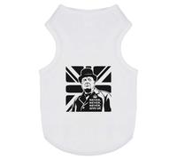 Azeeda 'Never Give Up- Churchill Quote' Pet Dog/Cat T-Shirt, L (PT00185935)