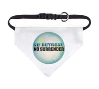 Azeeda 'No Retreat No Surrender' Pet Bandana - White, S (PD00083461)