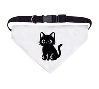 Azeeda 'No Thoughts Cute Cat' Pet Bandana - White, L (PD00086916)