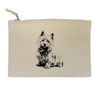 Azeeda 'Norwich Terrier Portrait' Canvas Clutch Bag/Accessory Case (CL00048034)