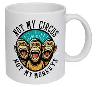 Azeeda 'Not My Circus' Ceramic Mug - 320ml (11oz) (MG00087948) | Coffee / Tea Cup for Home, Office, Hot Drinks and Gifts