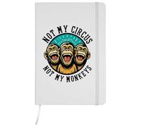 Azeeda 'Not My Circus' Ruled Notebook - White, A5 (NB00076759) | Hardcover Lined Journal for School, Work, Writing, Notes and Gifts