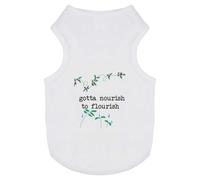 Azeeda 'Nourish To Flourish' Pet Dog/Cat T-Shirt, L (PT00166823)