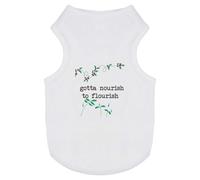 Azeeda 'Nourish To Flourish' Pet Dog/Cat T-Shirt, S (PT00166821)