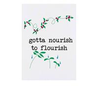 Azeeda 'Nourish To Flourish' Temporary Tattoo - Water Resistant, Skin-Safe, Non-Toxic Transfer (TO00091885)