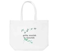 Azeeda 'Nourish To Flourish' Tote Shopping Bag For Life (BG00086325)