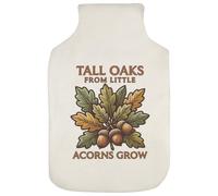 Azeeda 'Oak Leaves & Acorns' Hot Water Bottle Cover (HW00053370) | Soft Fabric Case for Bedtime, Winter Warmth, Home and Gifts