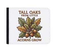 Azeeda 'Oak Leaves & Acorns' Slim Wallet/Cardholder (WL00041736) | Folding Card Holder with Cash Sleeve for Travel and Gifts